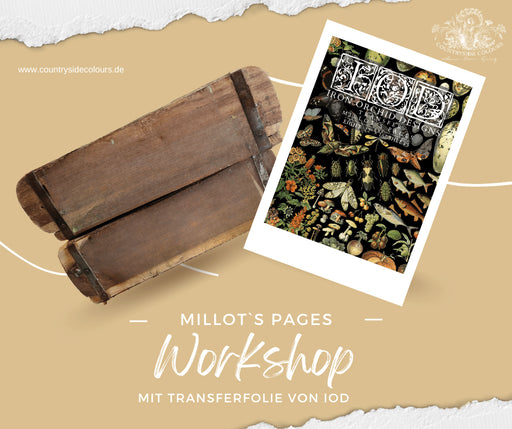 Workshop Ziegelform und IOD Transferfolie Millot`s Pages bei Countryside Colours