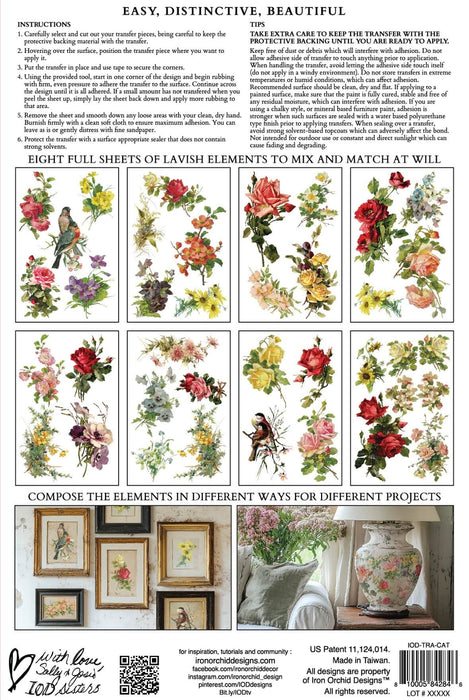 IOD Decor Transfer Catharina Verpackungsrückseite erhältlich bei Countryside Colours