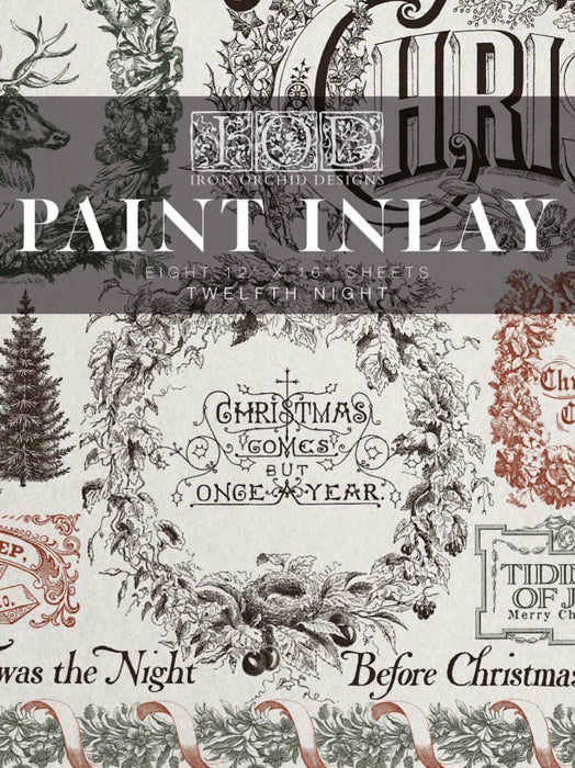 IOD Paint Inlay Twelth Night Limited Edition aus der neuen Weihnachtskollektion 2025 erhältlich bei Countryside Colours