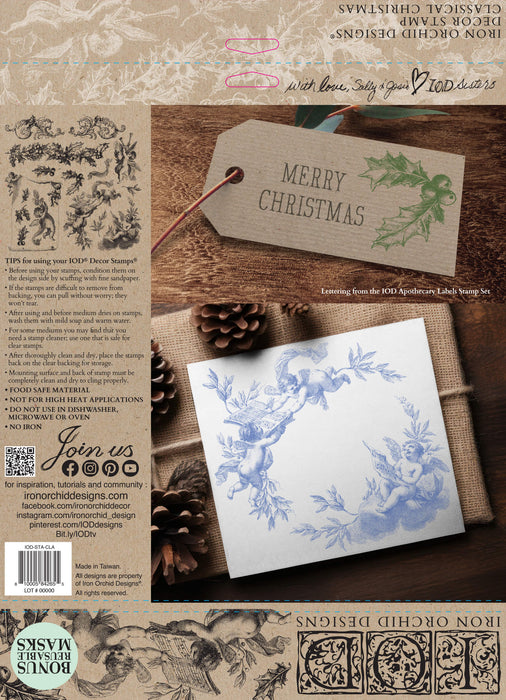 IOD Decor Stempel Classical Christmas Holiday Release 2024 Limited Edition erhältlich bei Countryside Colours 