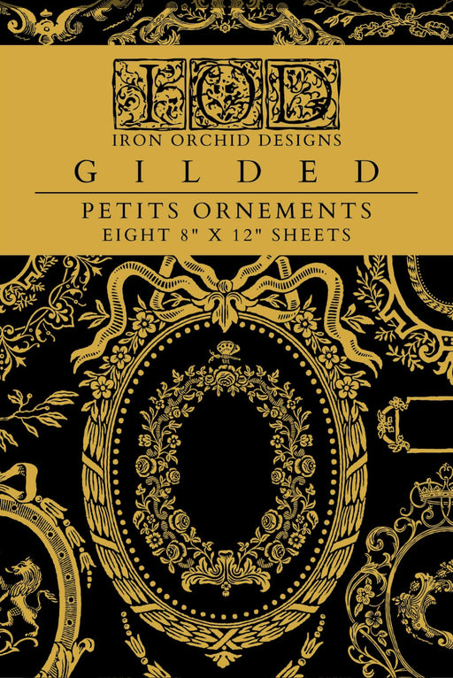 IOD Gilded Transfer Petits Ornements Verpackungsvorderseite erhältlich bei Countryside Colours 