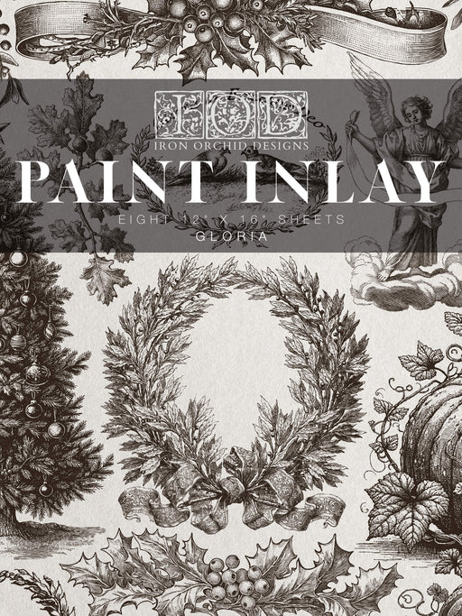 IOD Decor Paint Inlay Gloria Holiday Release 2024 Limited Edition erhältlich bei Countryside Colours 