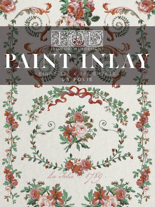 IOD Paint Inlay La Folie Limited Edition aus der neuen Weihnachtskollektion 2025 erhältlich bei Countryside Colours