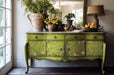 IOD Decor Transfer Lost Garden auf grünem Sideboard erhältlich bei Countryside Colours 