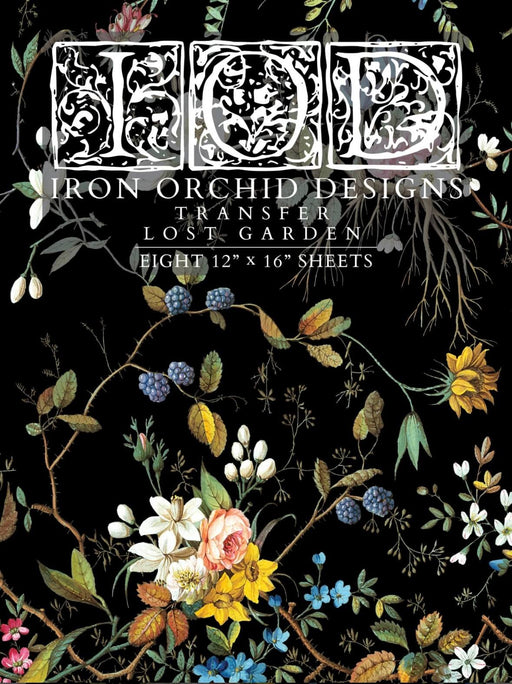 IOD Decor Transfer Lost Garden Verpackungsvorderseite erhältlich bei Countryside Colours 