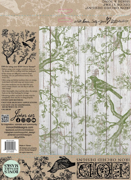 IOD Decor Stempel Shade & Song erhältlich bei Countryside Colours 