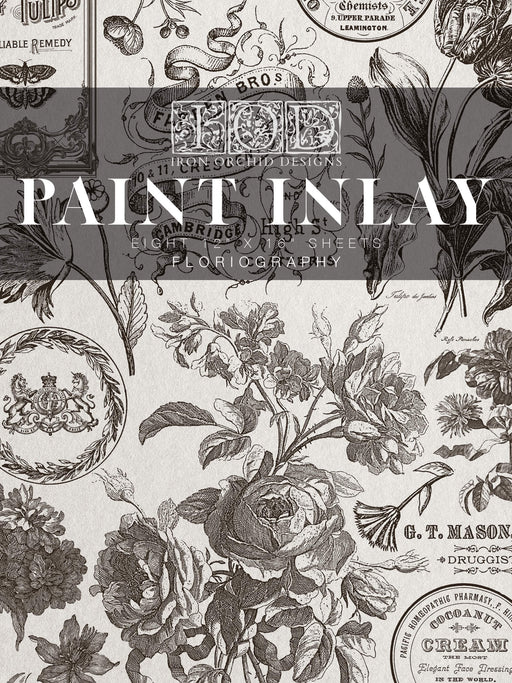 IOD Paint Inlay Floriography erhältlich bei Countryside Colours Verpackungsvorderseite
