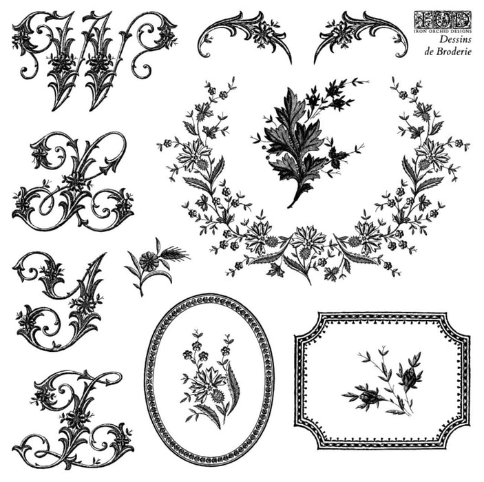 IOD Decor Stempel Dessins de Broderie | Sommerkollektion 2026 |
