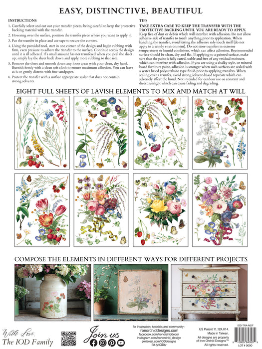 IOD Decor Transfer Marché Des Fleurs | Sommerkollektion 2026 |