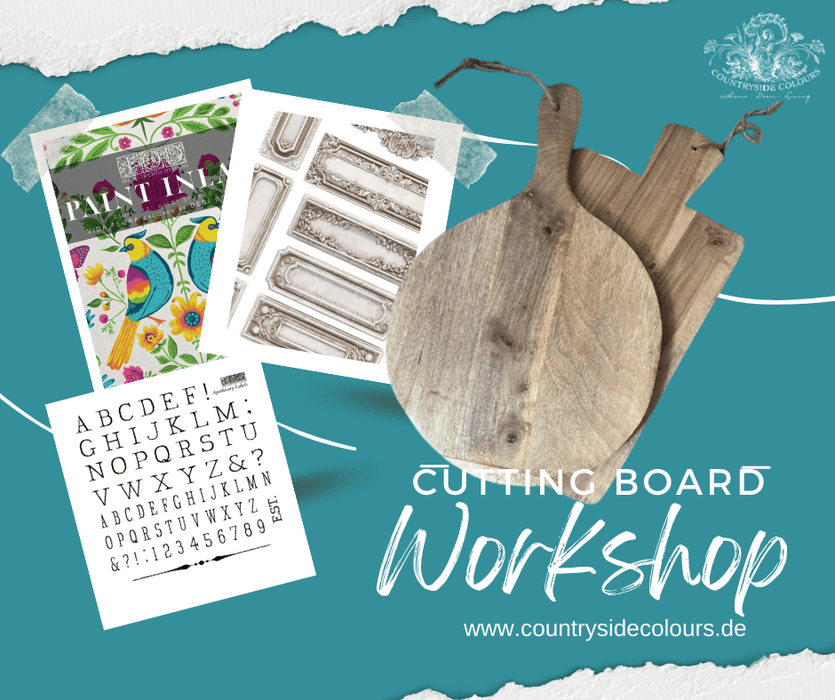 Workshop Cuttingboard mit IOD bei Countryside Colours