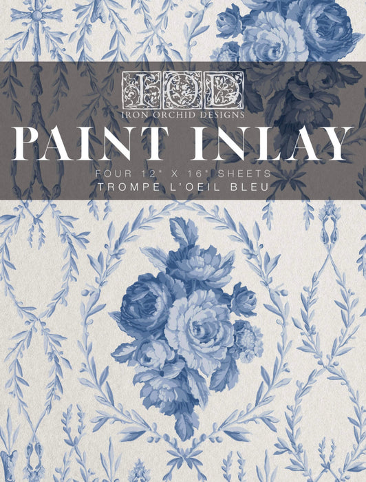 IOD Decor Paint Inlay Trompe L‘Oeil Bleu