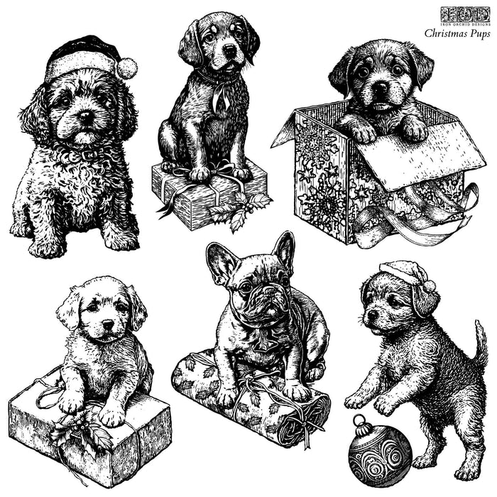 IOD Decor Stempel Christmas Pups 🐕 -Limited Edition