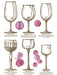 IOD Decor Transfer Cheers Seite mit Gläsern und Weinflecken erhältlich bei Countryside Colours