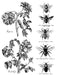 IOD Decor Paint Inlay Melange Blatt mit Rosen und Bienen 